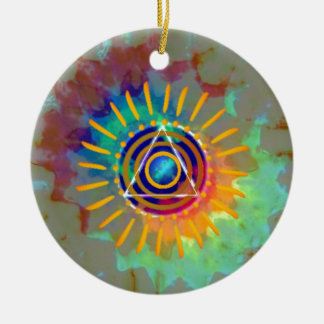 Ornamento De Cerâmica Tyedye espiritual