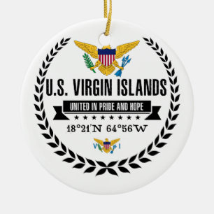 Ornamento De Cerâmica U.S. Virgin Islands