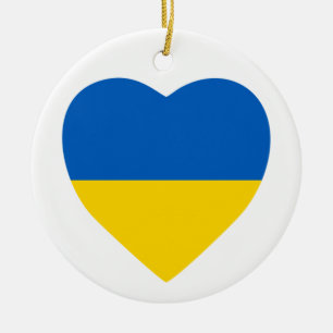Ornamento De Cerâmica Ucrânia Heart