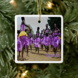 Ornamento De Cerâmica UGANDA, celebrações culturais, África,