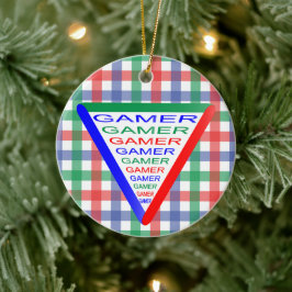 Ornamento De Cerâmica Ultimate Gamer 3 - Cores do sistema de jogos RGB