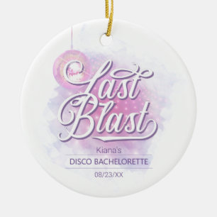 Ornamento De Cerâmica Último Blaço de Bachelorette Disco ID928