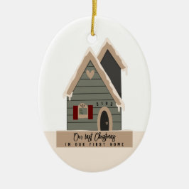 Ornamento De Cerâmica Último Natal - Primeira Página Personalizada