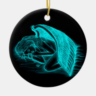 Ornamento De Cerâmica Um Anjo Dormindo