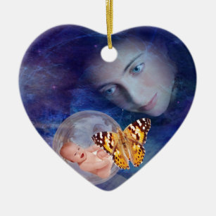 Ornamento De Cerâmica Um bebê e a alegria da mãe