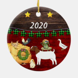 Ornamento De Cerâmica Um Boi Goat de Natal