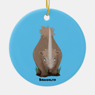 Ornamento De Cerâmica Um desenho animado de Rinoceronte elasmotherium