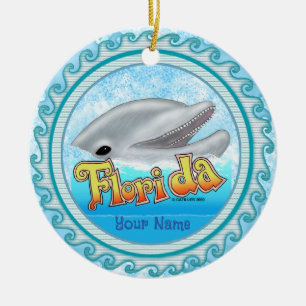 Ornamento De Cerâmica Um Golfinho da Flórida