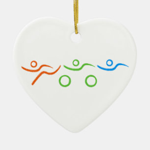 Ornamento De Cerâmica Um grande presente do Triathlon para sua amigo ou