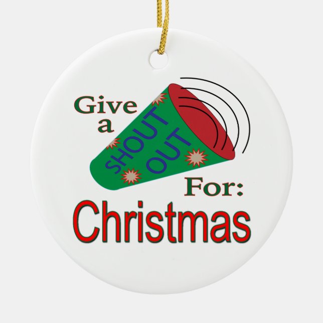 Ornamento De Cerâmica Um Grito de Natal (Frente)
