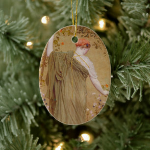 Ornamento De Cerâmica Um Jardim por Albert Joseph Moore, Retrato Antigo