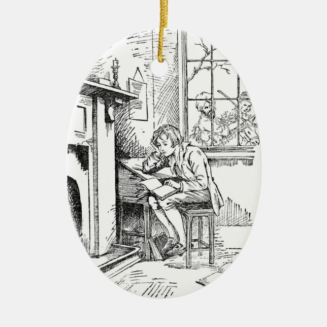 Ornamento De Cerâmica Um menino só (Frente)