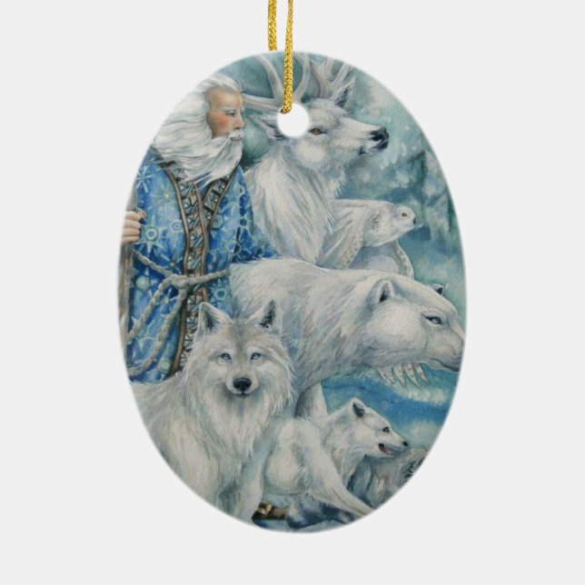 Ornamento De Cerâmica Um Natal da floresta (Verso)