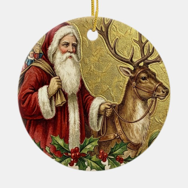 Ornamento De Cerâmica Um Natal Feliz (Frente)