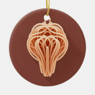 Ornamento De Cerâmica Um padrão único de macarrão espaguete