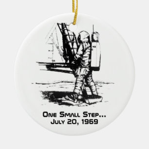 Ornamento De Cerâmica Um pequeno passo Apollo 11 Landing