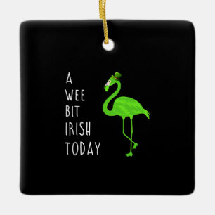 Ornamento De Cerâmica Um Pouco De Irlandês Hoje Ruas. Dia da Patty Fla