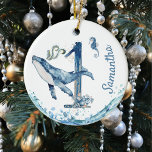 Ornamento De Cerâmica Um Primeiro Aniversário Criança Personalizada De B<br><div class="desc">Esta design foi criada através da arte digital. Pode ser personalizada na área fornecida ou personalizada alterando a foto ou acrescentando suas próprias palavras. Entre em contato comigo em colorflowcreations@gmail.com se você quiser usar este design em outro produto. Compre minha pintura de acrílico abstrato original para venda em www.etsy.com/shop/colorflowart. Veja...</div>