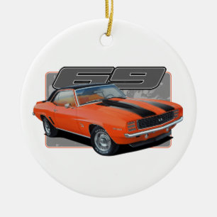 Ornamento De Cerâmica Um respingo de Camaro alaranjado