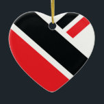 Ornamento De Cerâmica Um Sinalizador Trini<br><div class="desc">Este é um enfeite de design excelente para ser exibido na sua Árvore de Natal,  Casa,  Escritório ou Carro. Para todos os Trinis querendo algo para mostrar suas raízes - esta e toda temporada.</div>