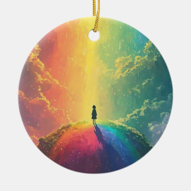 Ornamento De Cerâmica Um Sonho Bonito (Frente)