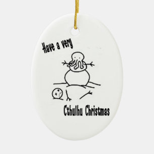 Ornamento De Cerâmica Um Xmas de Cthulhu