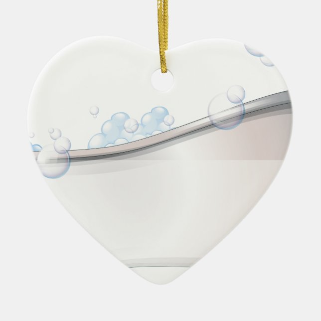 Ornamento De Cerâmica Uma banheira (Frente)