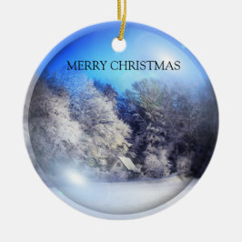 Ornamento De Cerâmica Uma bela imagem de neve