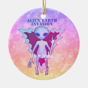 Ornamento De Cerâmica Uma invasão alienígena TBA na Terra