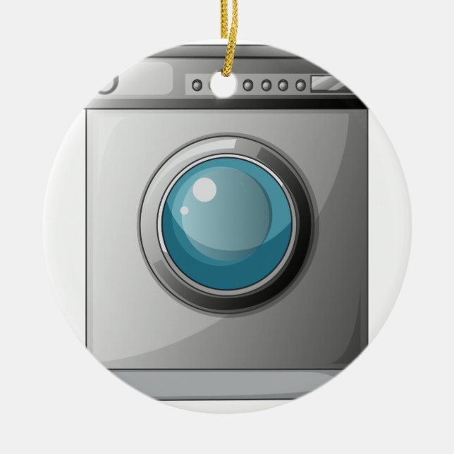 Ornamento De Cerâmica Uma máquina de lavar (Frente)