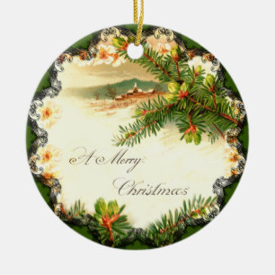Ornamento De Cerâmica Uma Ornação de Vintagem de Feliz Natal