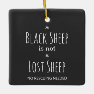 Ornamento De Cerâmica Uma ovelha negra não é um divertimento perdido c