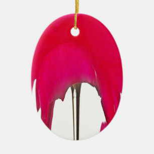 Ornamento De Cerâmica Uma Rosa vermelha maravilhosa sob o céu branco