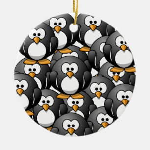 Ornamento De Cerâmica uma sobrecarga do pinguim