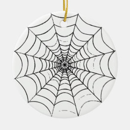 Ornamento De Cerâmica Uma Web de aranha simples