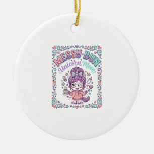 Ornamento De Cerâmica Unicórnio Cabelo Desgrenhado Unicórnio Mãe Estilo