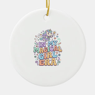 Ornamento De Cerâmica Unicórnio Na Minha Era de Garota Mágica Kawaii Ade