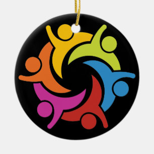 Ornamento De Cerâmica Unidade - Trabalho em equipe - SRF