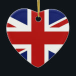 Ornamento De Cerâmica Union Jack<br><div class="desc">Bandeira original vermelha,  branca e azul da bandeira do Reino Unido. Imagem disponível em vários presentes e produtos.</div>