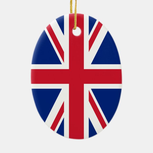 Ornamento De Cerâmica Union Jack (Verso)