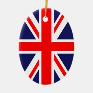 Ornamento De Cerâmica Union Jack clássico