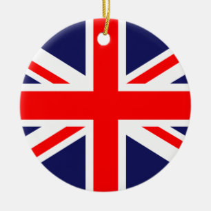 Ornamento De Cerâmica Union Jack clássico