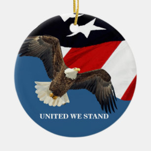 Ornamento De Cerâmica United We Stand/EUA