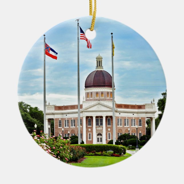 Ornamento De Cerâmica Universidade de Mississippi do sul (Frente)