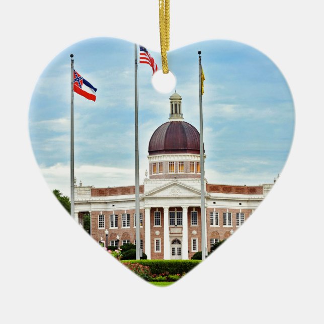 Ornamento De Cerâmica Universidade de Mississippi do sul (Frente)