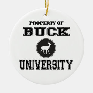 Ornamento De Cerâmica Universidade Funny Buck