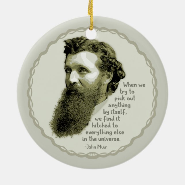 Ornamento De Cerâmica Universo de Muir (Traseira)