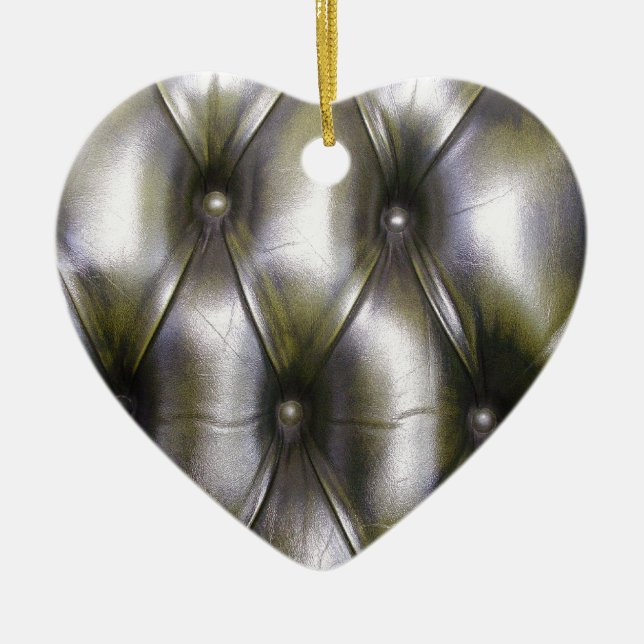 Ornamento De Cerâmica Upholstery de couro (Frente)