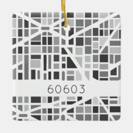 Ornamento De Cerâmica Urban Map Zip Code Arquitetura Design Moderna