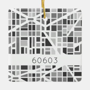 Ornamento De Cerâmica Urban Map Zip Code Arquitetura Design Moderna